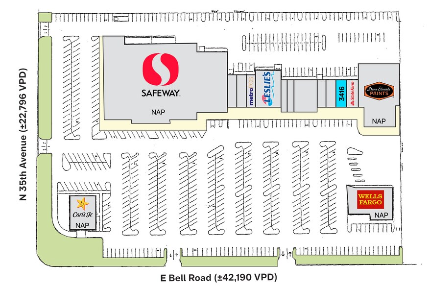 3414-3440 W Bell Rd, Phoenix, AZ à louer - Plan de site - Image 3 de 3