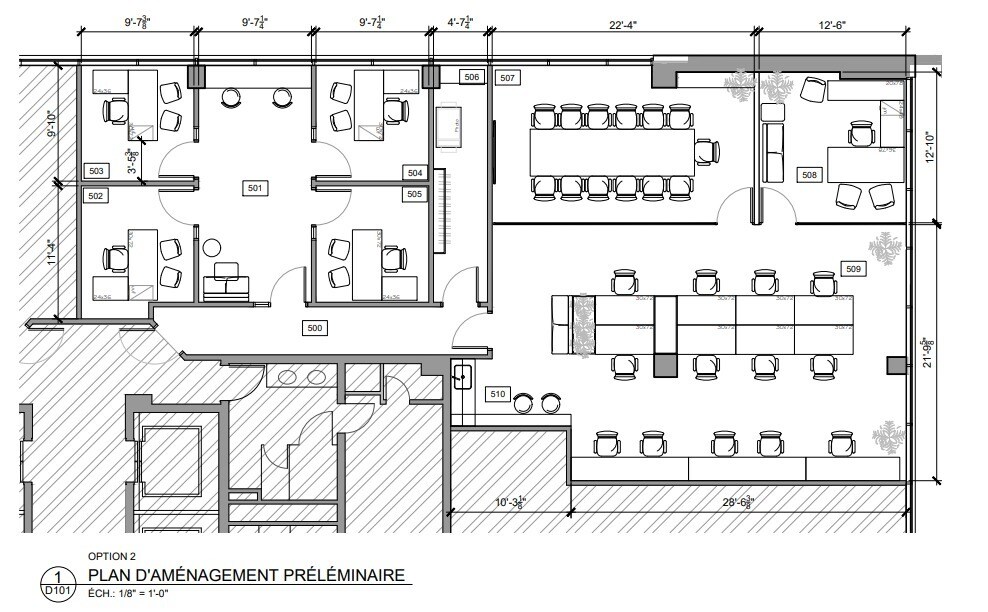 1055 Boul René-Lévesque E, Montréal, QC à louer Plan d’étage- Image 1 de 1