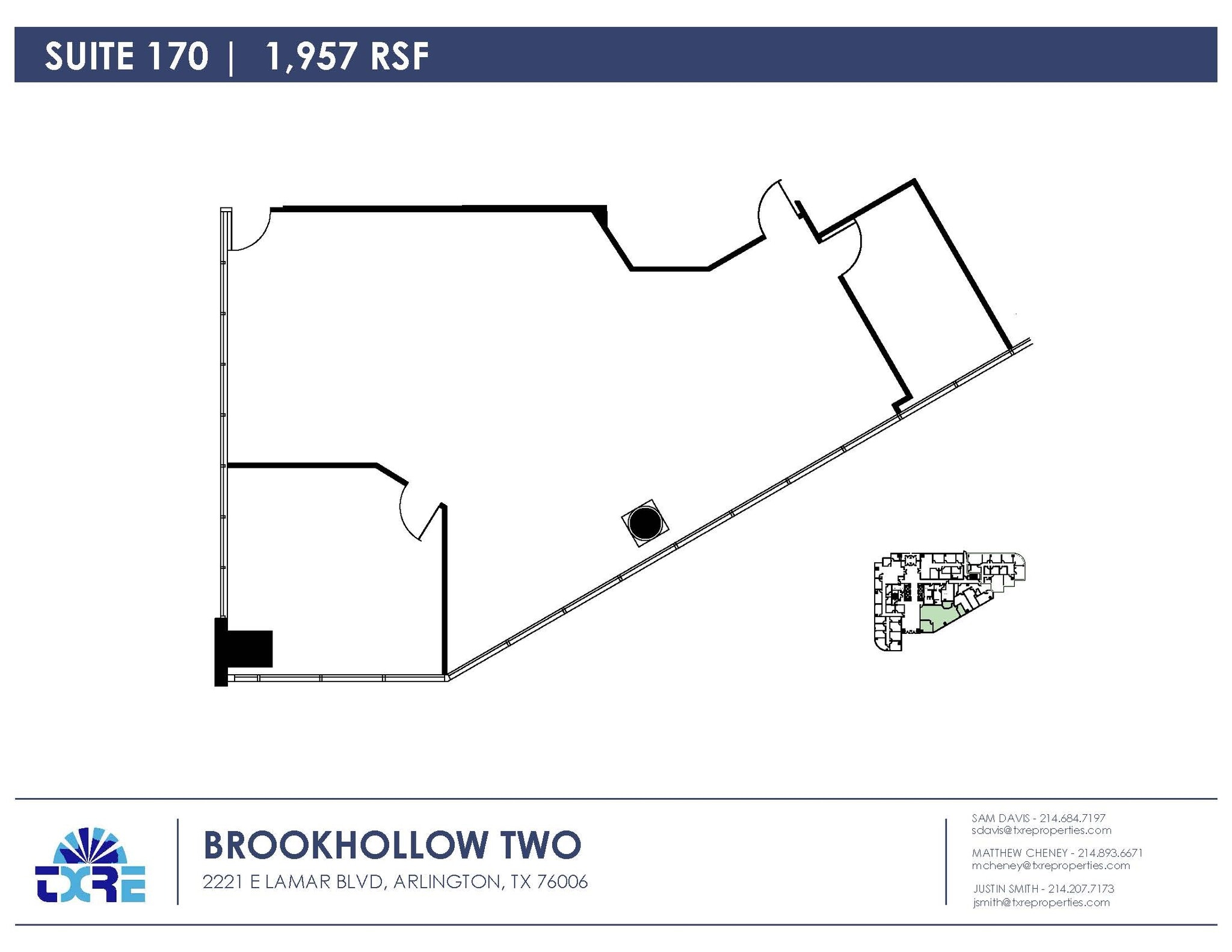 2301 E Lamar Blvd, Arlington, TX à louer Plan d’étage- Image 1 de 2