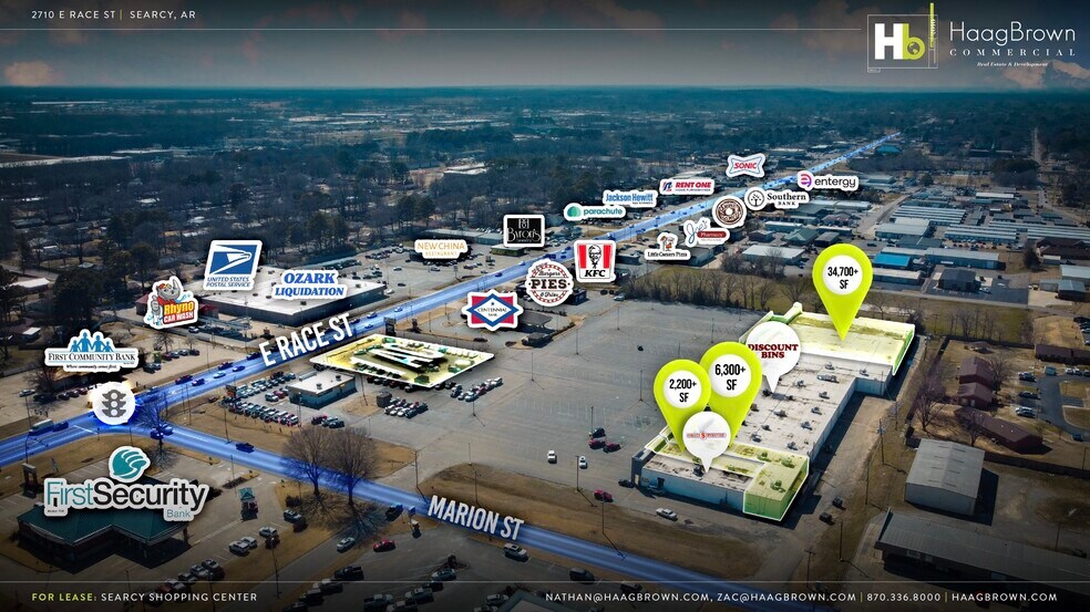 2702 E Race Ave, Searcy, AR à louer - Aérien - Image 3 de 4