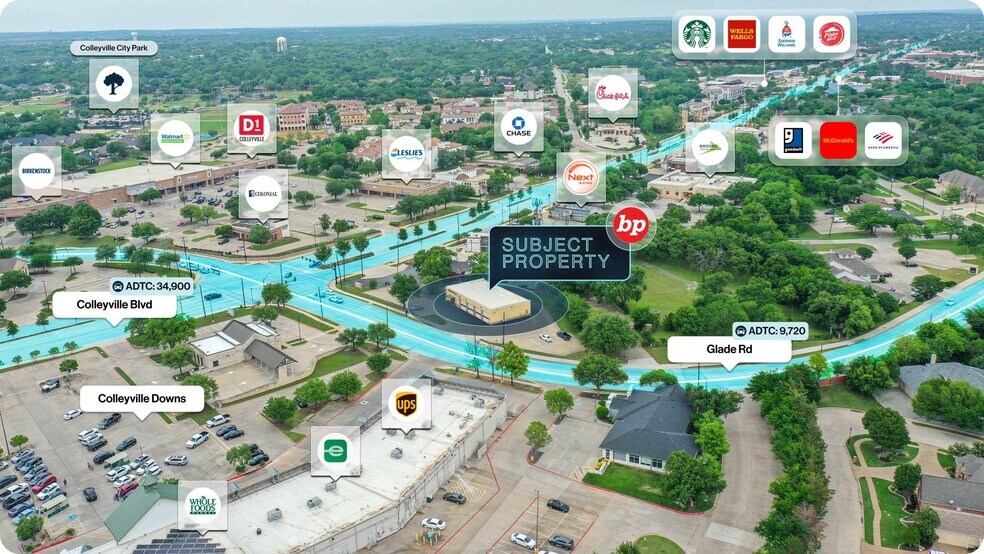 700 Glade Rd, Colleyville, TX à vendre - Aérien - Image 2 de 2