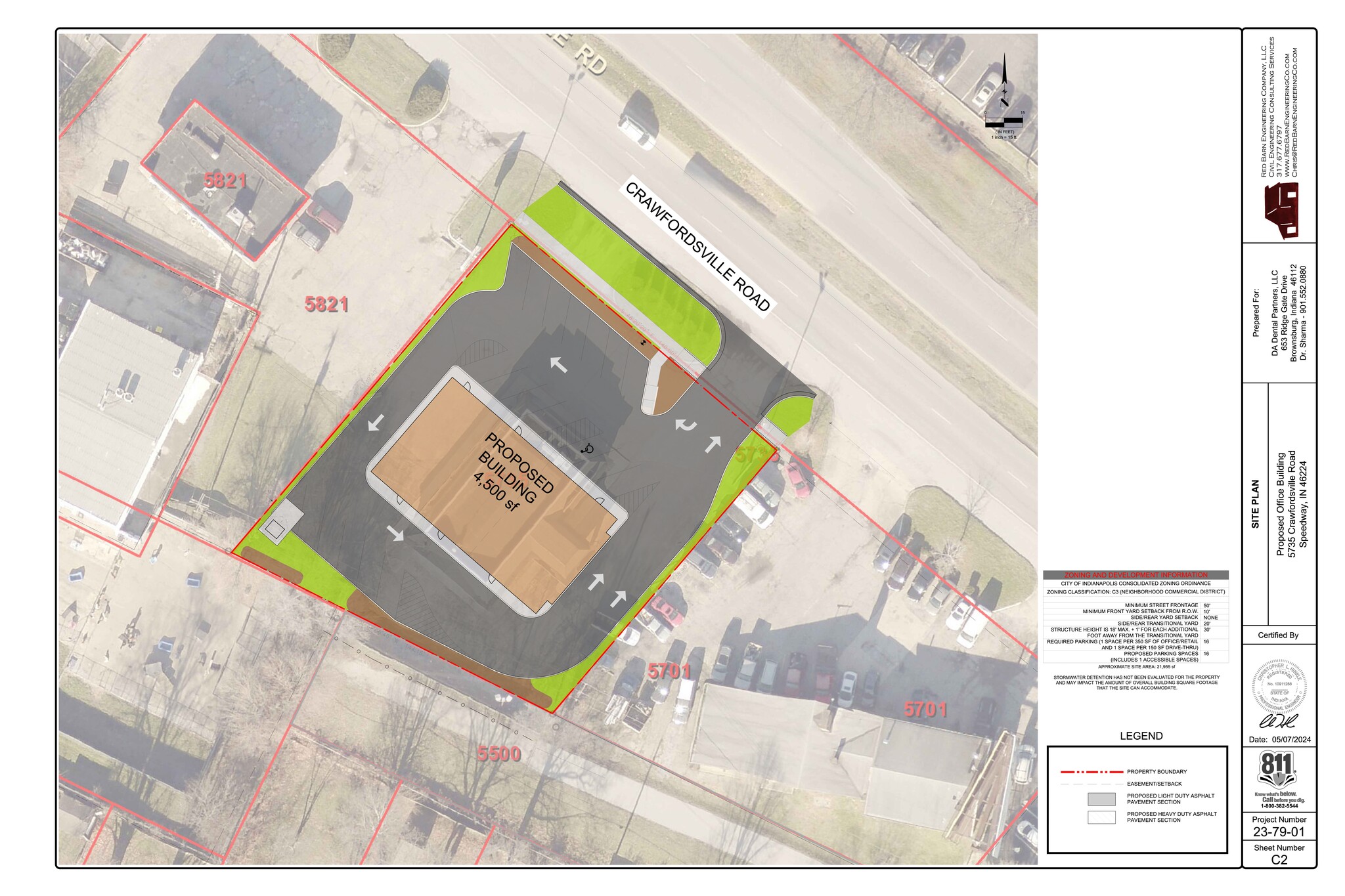 5735 Crawfordsville Rd, Speedway, IN à louer Plan de site- Image 1 de 2