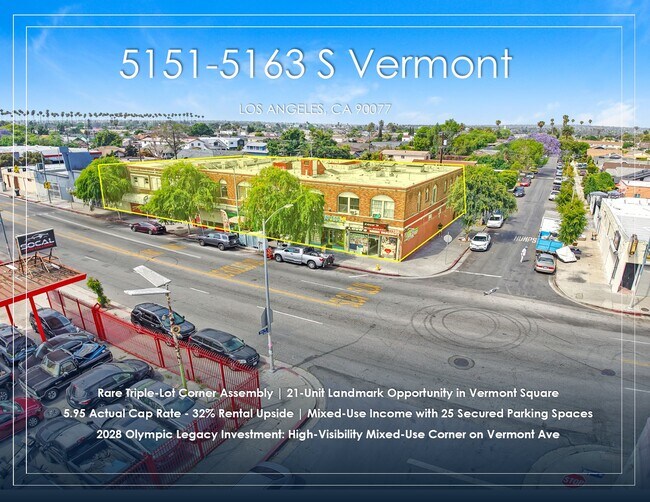 Plus de détails pour 5151-5161 Vermont Ave, Los Angeles, CA - Commerce de détail à vendre