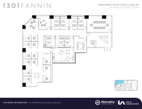 1301 Fannin St, Houston, TX à louer Plan d  tage- Image 1 de 2