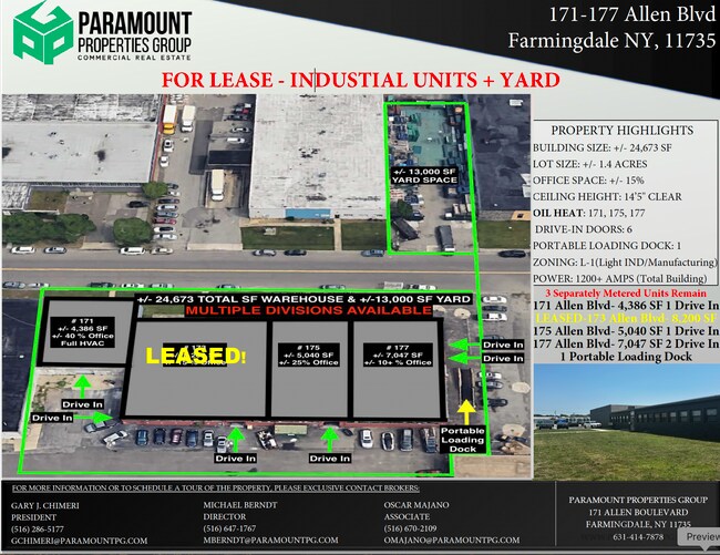 More details for 171-177 Allen Blvd, Farmingdale, NY - Industrial for Lease