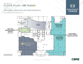 801 K St, Sacramento, CA à louer Plan d’étage- Image 1 de 1