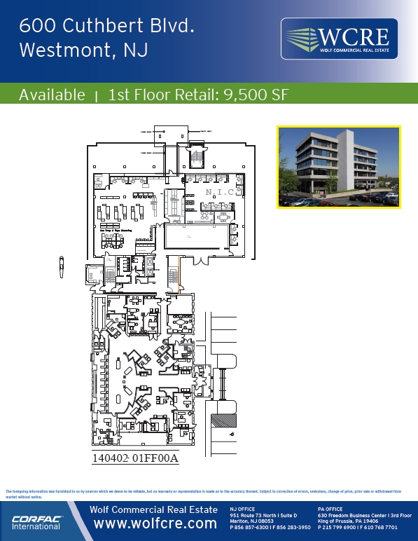 600 W Cuthbert Blvd, Westmont, NJ for lease Floor Plan- Image 1 of 1