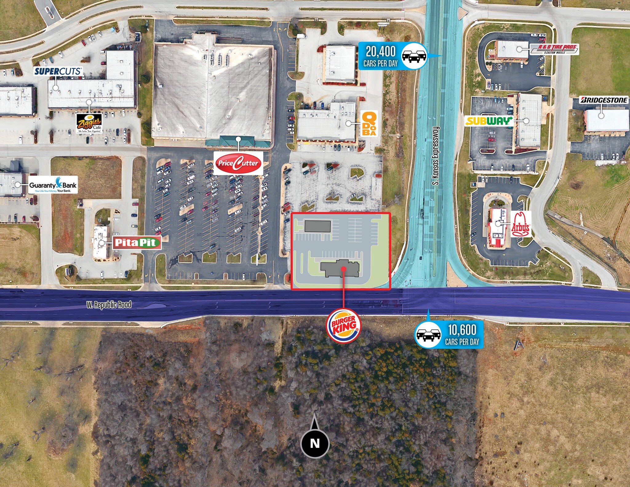 1941 W Republic Rd, Springfield, MO for sale Aerial- Image 1 of 1