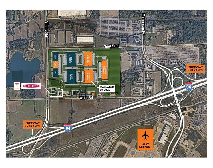 1 Vining Rd, Romulus, MI for lease - Site Plan - Image 1 of 1