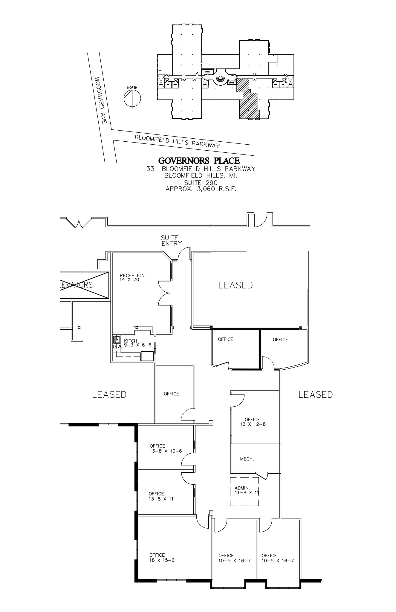 33 Bloomfield Hills Pky, Bloomfield Hills, MI for lease Site Plan- Image 1 of 1