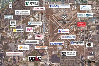 8525 W Monroe Rd, Houston, TX - AERIAL map view