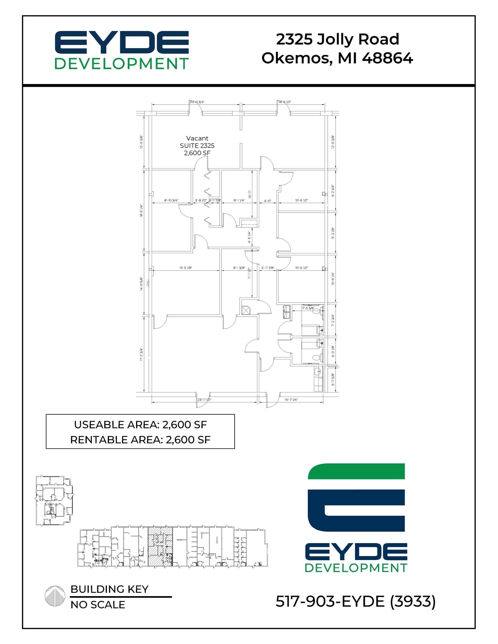 2311-2339 Jolly Rd, Okemos, MI à louer Plan de site- Image 1 de 1