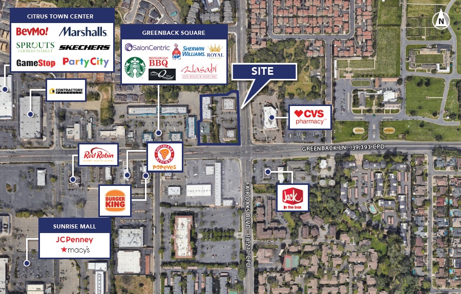 8091-8099 Greenback Ln, Citrus Heights, CA à louer - Photo du bâtiment - Image 2 de 9