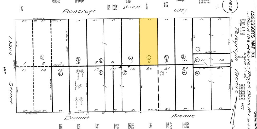 2462 - Bancroft Way, Berkeley, CA à vendre - Plan cadastral - Image 2 de 21