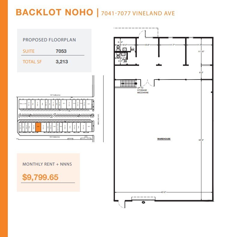 7041-7057 1/2 Vineland Ave, North Hollywood, CA for lease Floor Plan- Image 1 of 1