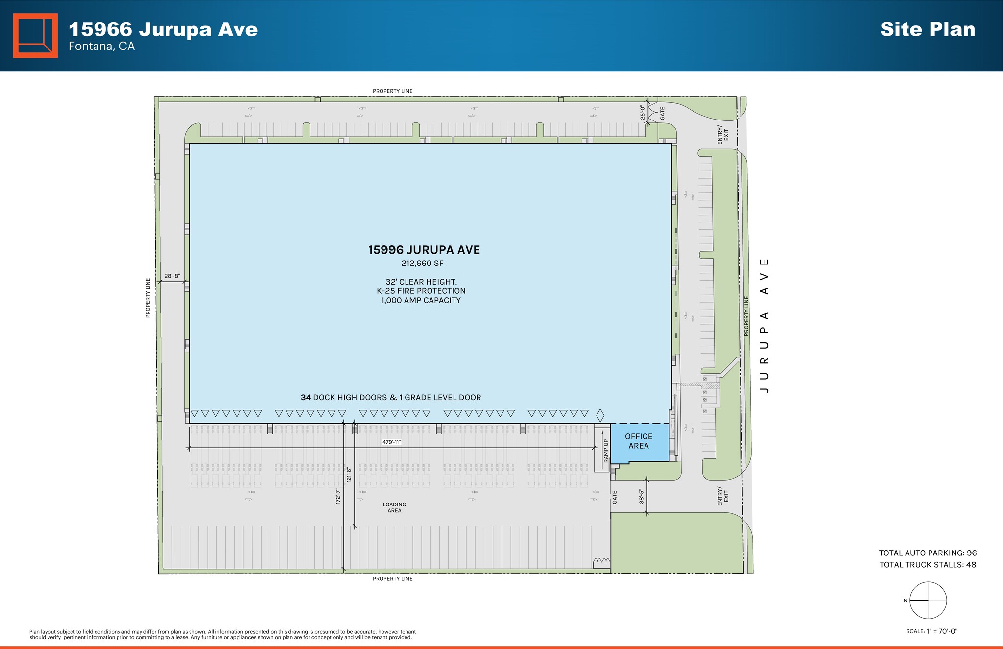 15996 Jurupa Ave, Fontana, CA à louer Plan de site- Image 1 de 1