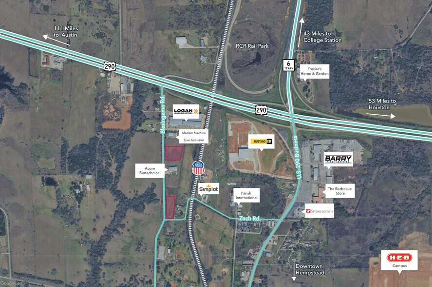 0 Blasingame Rd., Hempstead, TX à vendre - Aérien - Image 3 de 6