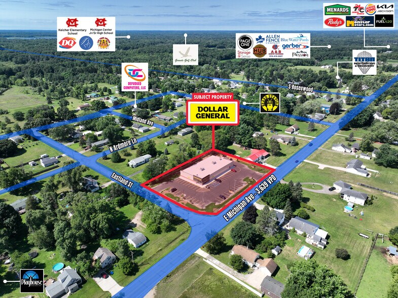 7519 E Michigan Ave, Jackson, MI à vendre - Aérien - Image 3 de 4