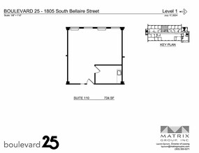 1805 S Bellaire St, Denver, CO à louer Plan d’étage- Image 2 de 2