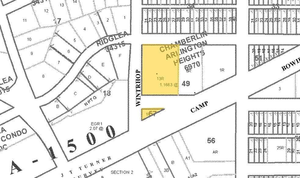 6040 Camp Bowie Blvd, Fort Worth, TX à louer - Plan cadastral - Image 2 de 11
