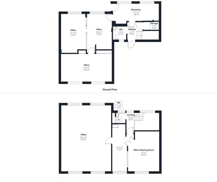 8-12 Station Rd, Chertsey à louer - Plan d’étage type - Image 2 de 2