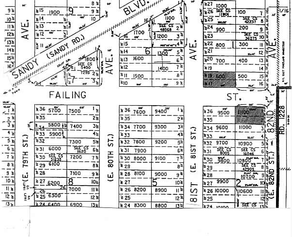 8107 NE Failing St, Portland, OR for sale - Plat Map - Image 3 of 3