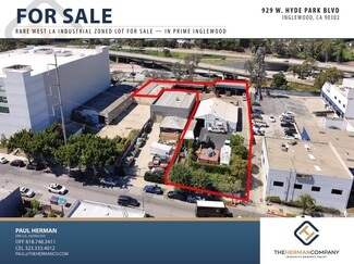 Plus de détails pour 929 W Hyde Park Blvd, Inglewood, CA - Terrain à vendre