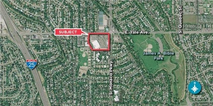 6460 E Yale Ave, Denver, CO - Aerial map view