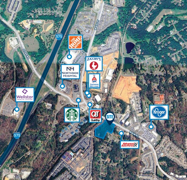 5142 Holly Springs Pky, Woodstock, GA à louer - Aérien - Image 1 de 2