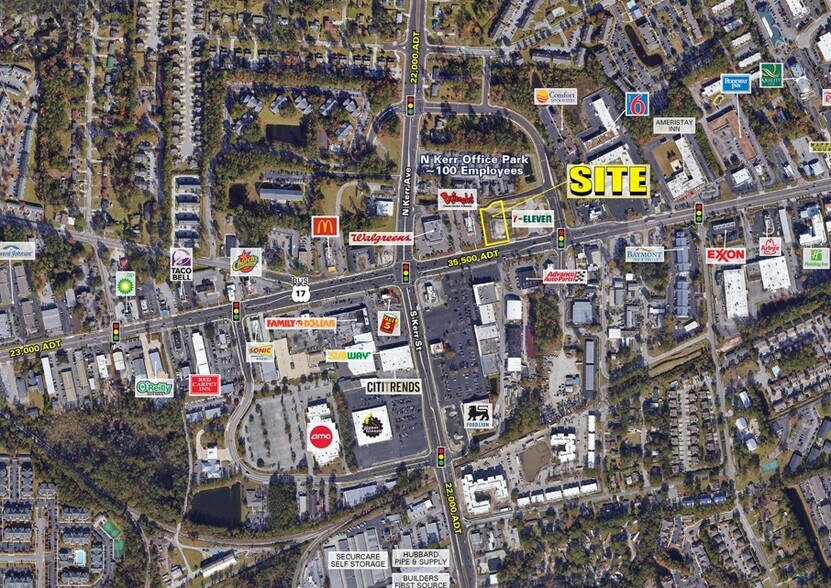 4505-4621 Market St, Wilmington, NC à louer - Aérien - Image 2 de 3