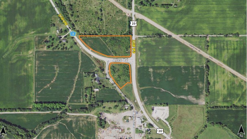 NWC-SWC Rt 20 & Allen Rd, Hampshire, IL à vendre - Aérien - Image 2 de 2