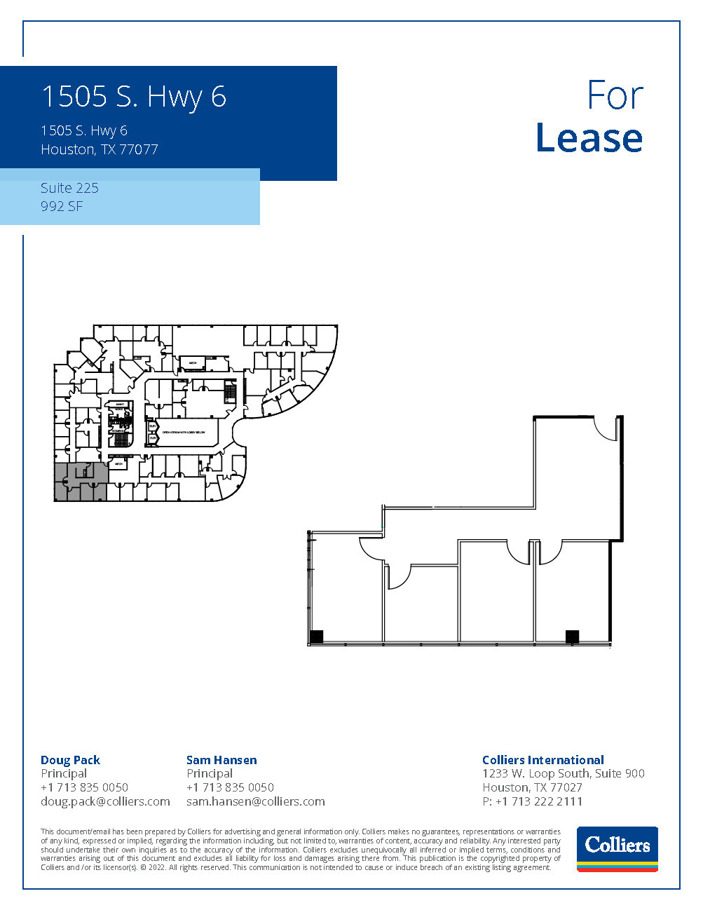 1505 S Hwy 6, Houston, TX à louer Plan d’étage- Image 1 de 1