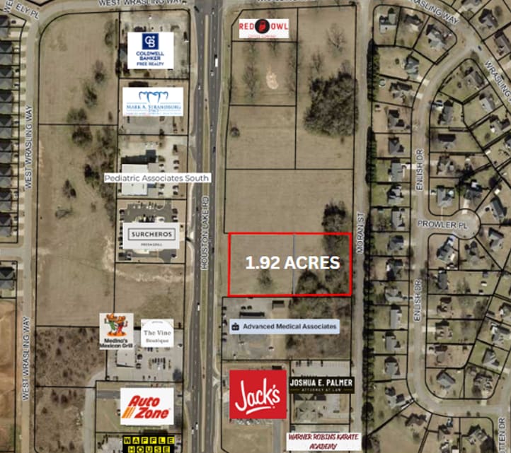 1280 S Houston Lake Rd, Warner Robins, GA for sale Aerial- Image 1 of 5