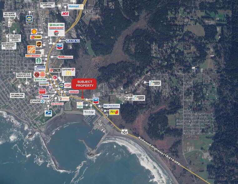 309 Us Highway 101 S, Crescent City, CA for lease - Aerial - Image 3 of 4