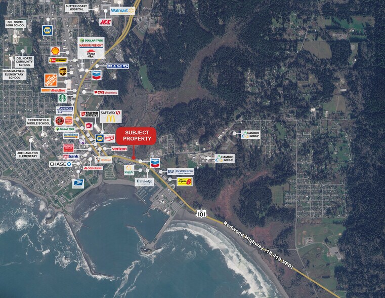 309 Us Highway 101 S, Crescent City, CA à louer - Aérien - Image 3 de 4