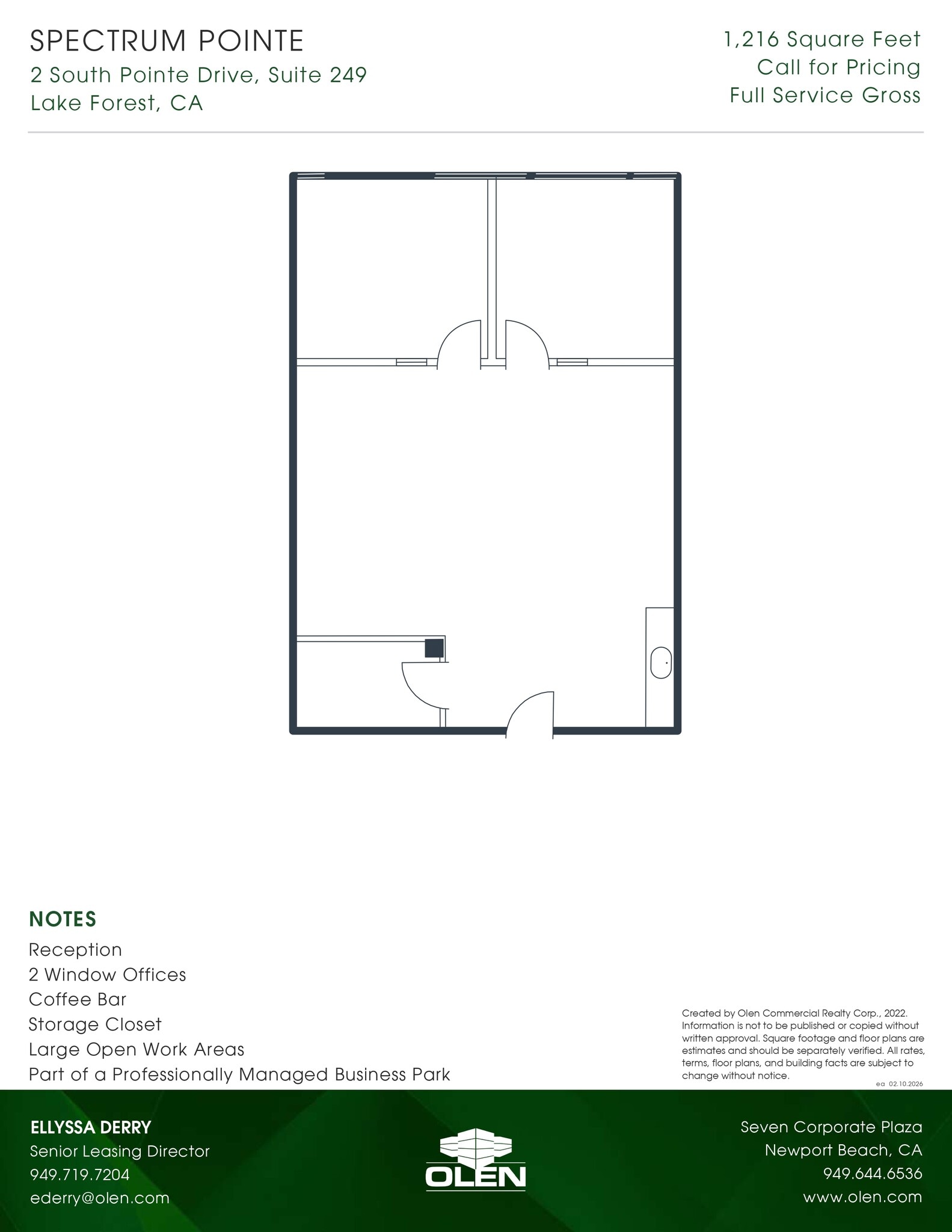 2 South Pointe Dr, Lake Forest, CA for lease Floor Plan- Image 1 of 1