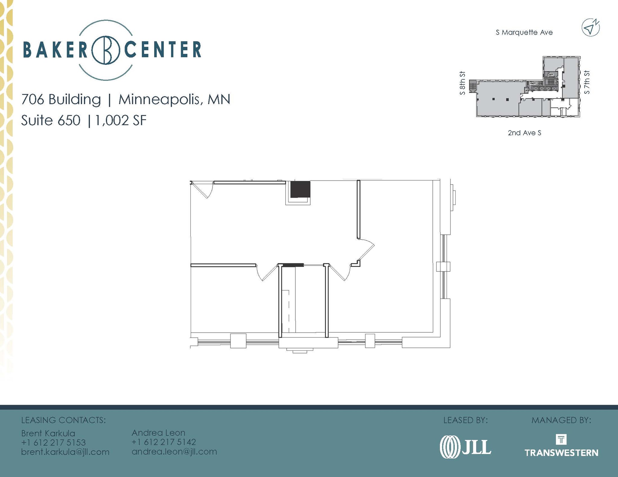 733 Marquette Ave, Minneapolis, MN à louer Plan d’étage- Image 1 de 1