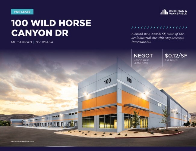 Plus de détails pour 100 Wild Horse Cyn, Sparks, NV - Industriel à louer