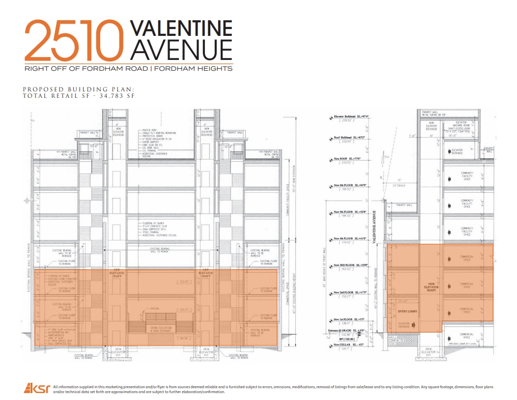 2510 Valentine Ave, Bronx, NY à louer Plan d’étage- Image 1 de 3