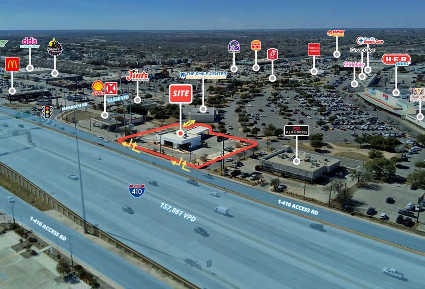 1515 SW Loop 410, San Antonio, TX for lease - Aerial - Image 2 of 4