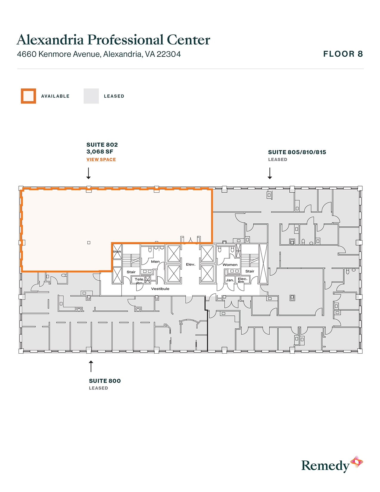 4660 Kenmore Ave, Alexandria, VA à louer Plan d’étage- Image 1 de 1