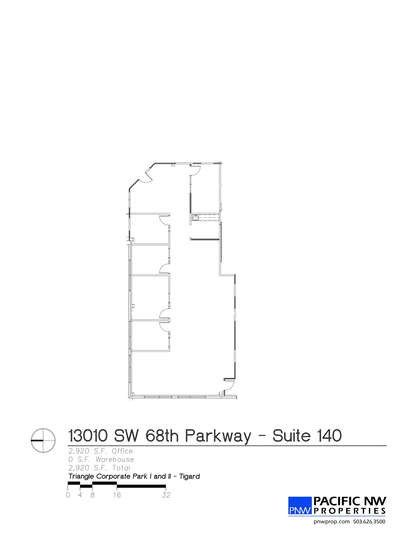 13010 SW 68th Pky, Tigard, OR à louer Plan de site- Image 1 de 1