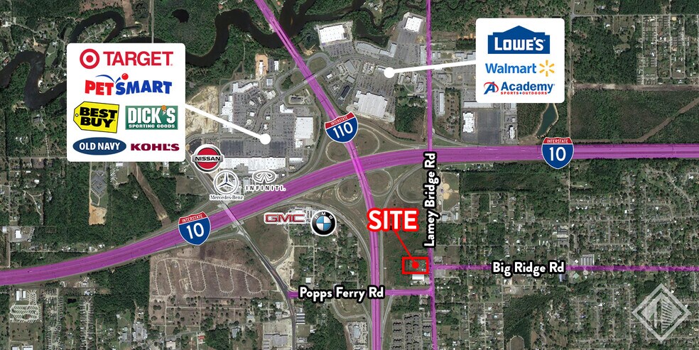 11191 Lamey Bridge Rd, D'Iberville, MS for sale - Aerial - Image 1 of 2