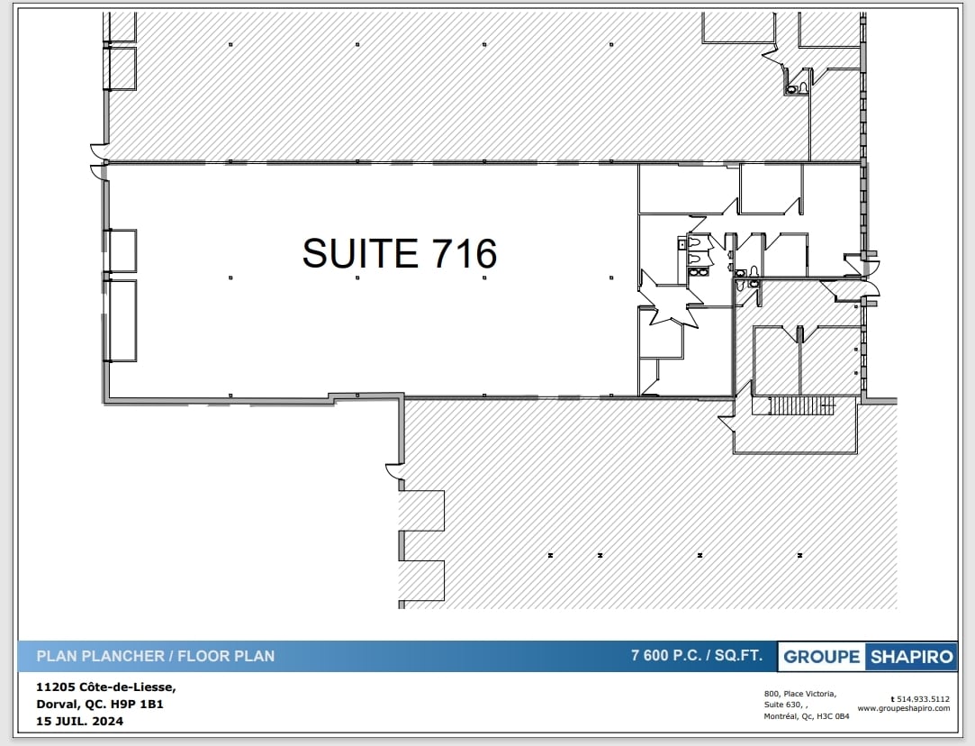 11205 Ch de la Côte-de-Liesse, Dorval, QC à louer Plan d’étage- Image 1 de 1