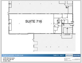 11205 Ch de la Côte-de-Liesse, Dorval, QC à louer Plan d’étage- Image 1 de 1