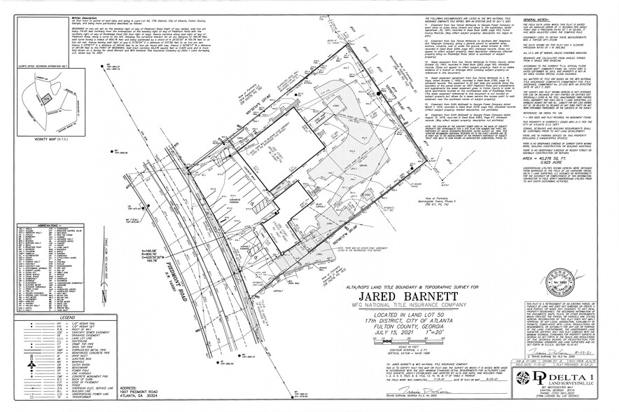 1913 NE Piedmont Rd, Atlanta, GA à vendre - Plan de site - Image 2 de 9