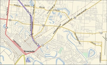 1000 Billy Mitchell Blvd, Brownsville, TX - Aerial map view