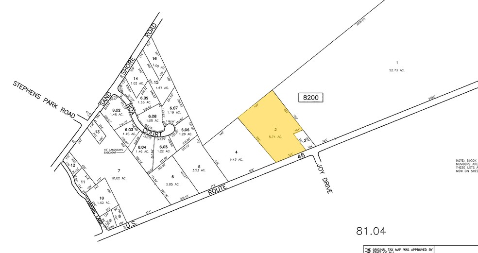 354 Route 46, Mount Olive, NJ à vendre - Plan cadastral - Image 2 de 2