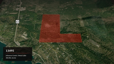 MT HWY 83, Bigfork, MT - Aerial map view