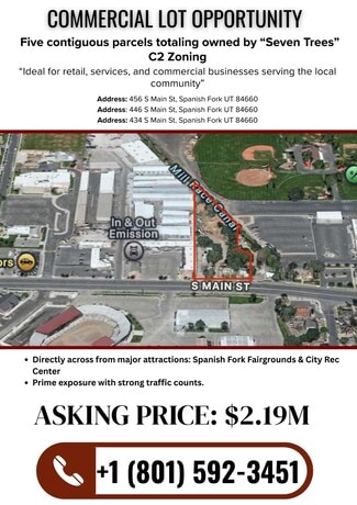 Plus de détails pour 434-456 Main St, Spanish Fork, UT - Terrain à vendre